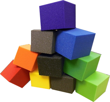 Gymnastic Pit Foam Cubes/Blocks 108 pcs 4x4x4 (Green)